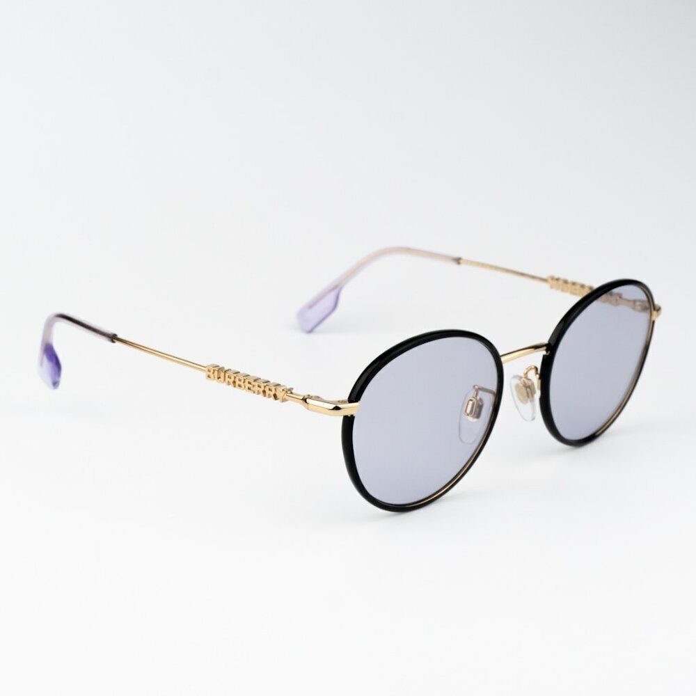 SALE! NEW Burberry BE3148D 10171A Black Lillac Oval Unisex Sunglasses BE 3148D - Picture 5 of 10